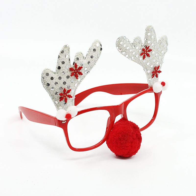 Red Christmas Party Glasses Christmas Day - Glasses