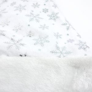 Christmas Santa Hat - Silver Snowflake Pattern