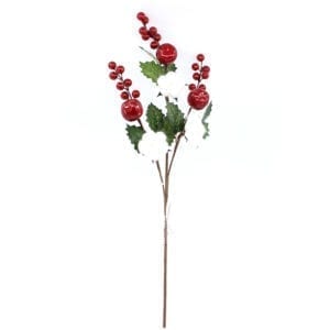 Christmas Berries Apples & Cotton Branch