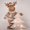 Christmas LED Light Wooden Reindeer Decor-1