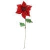 Christmas Poinsettia Stem with Glitter