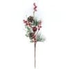 Christmas Snowy Berries Pine Corns Needles Branch