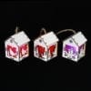 Set of 3 Christmas Flashing Light White Wooden House