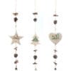 Set of 3 Merry Christmas Hanging Wooden Ornament