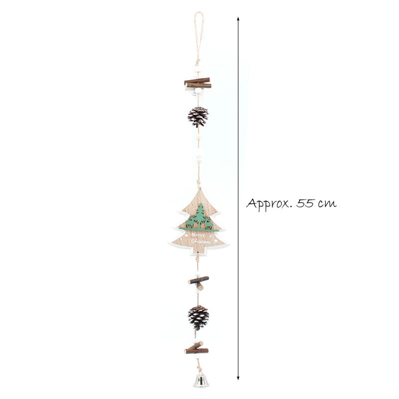 Set of 3 Merry Christmas Hanging Wooden Ornament_5